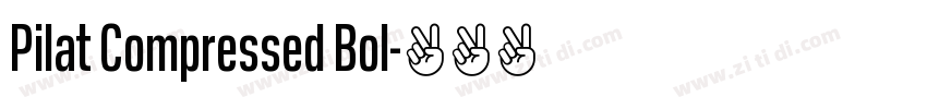 Pilat Compressed Bol字体转换